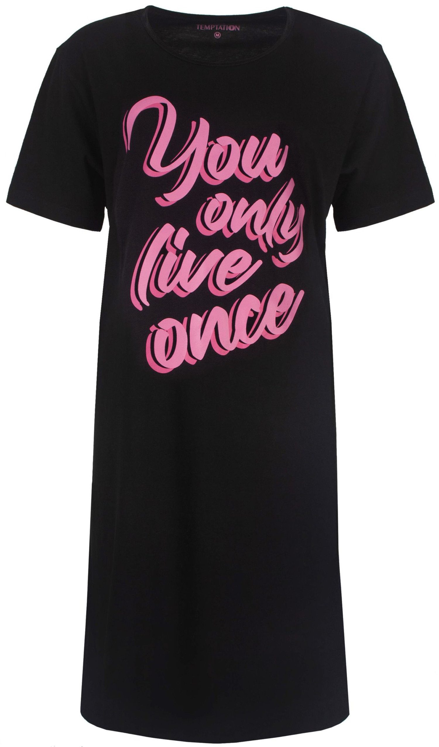 TEMPTATION Nachthemd Damen Schlafshirt mit kurzem günstig online kaufen