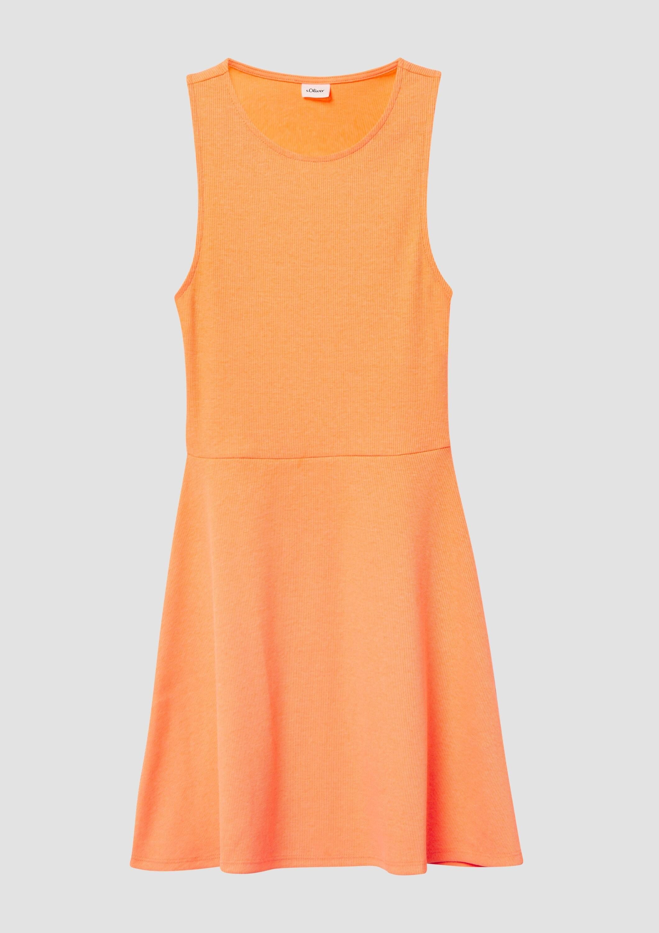 s.Oliver Minikleid Kleid Ausgestelltes Kleid aus Rippware