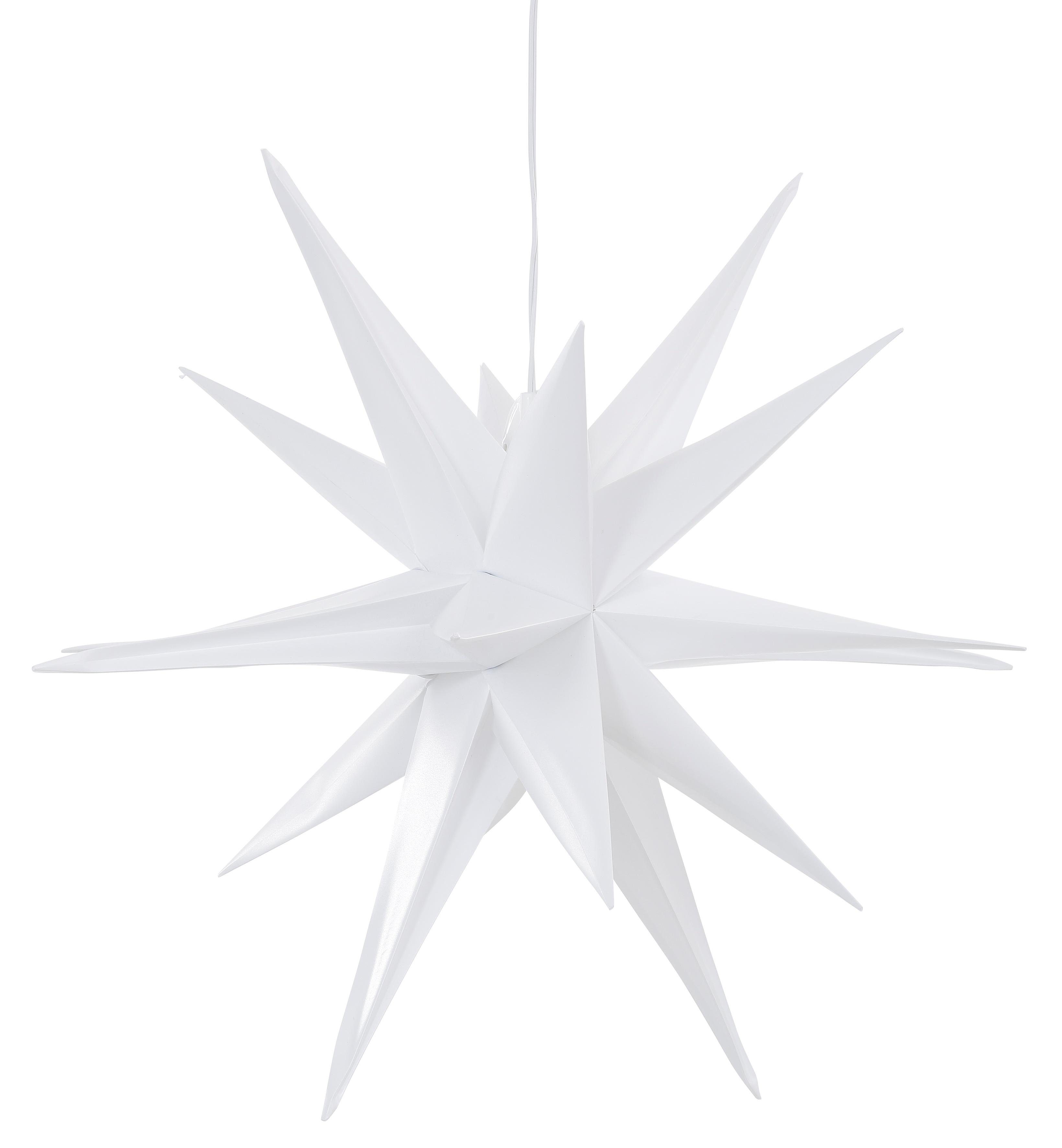 OTTO home LED Stern Weihnachtsstern QUINNELL, 3D-Optik, LED fest integriert, Warmweiß, Ø 57 cm, mit 6-Stunden-Timer, Weihnachtsdeko aussen – Bild 2 von 5