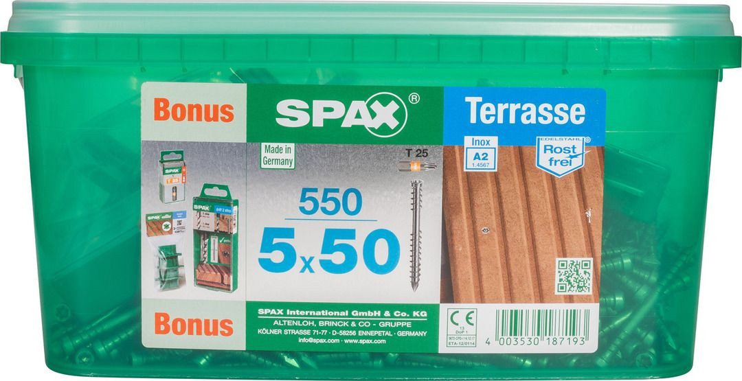 SPAX Terrassenschraube Spax Terrassenschrauben 5.0 x 50 mm TX 25 - 550