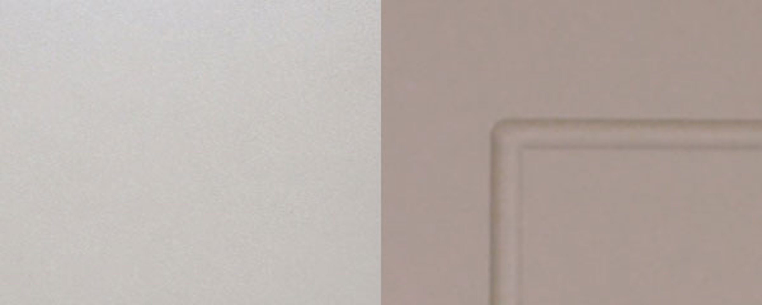 dekorativen Eckhängeschrank matt Türen, Fräsungen mit und Faserplatte, beige 90x90cm leicht abgerundeten 2-türig wählbar grifflos MDF) Front- Ecken, und Kvantum (Fronten Korpusfarbe Feldmann-Wohnen Soft-Close-Funktion,