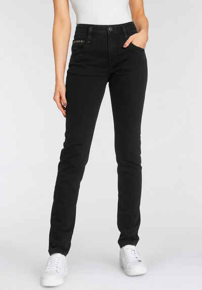 Herrlicher High-waist-Jeans RADINA RECYCLED DENIM mit leichtem Push-Up-Effekt