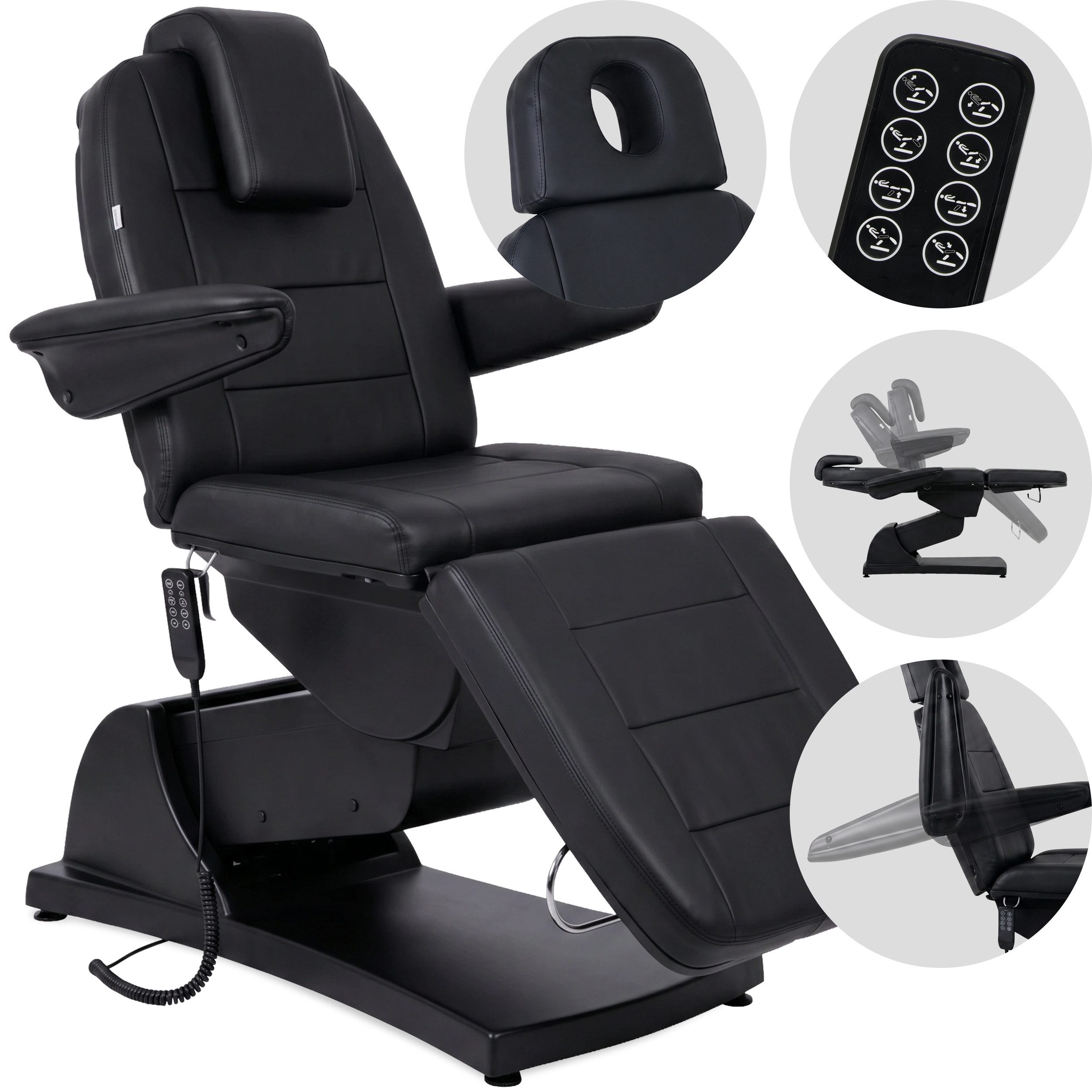 Habys Massageliege Velora PRO 4 Kosmetikliege Kosmetikstuhl, elektrischer Verstellung