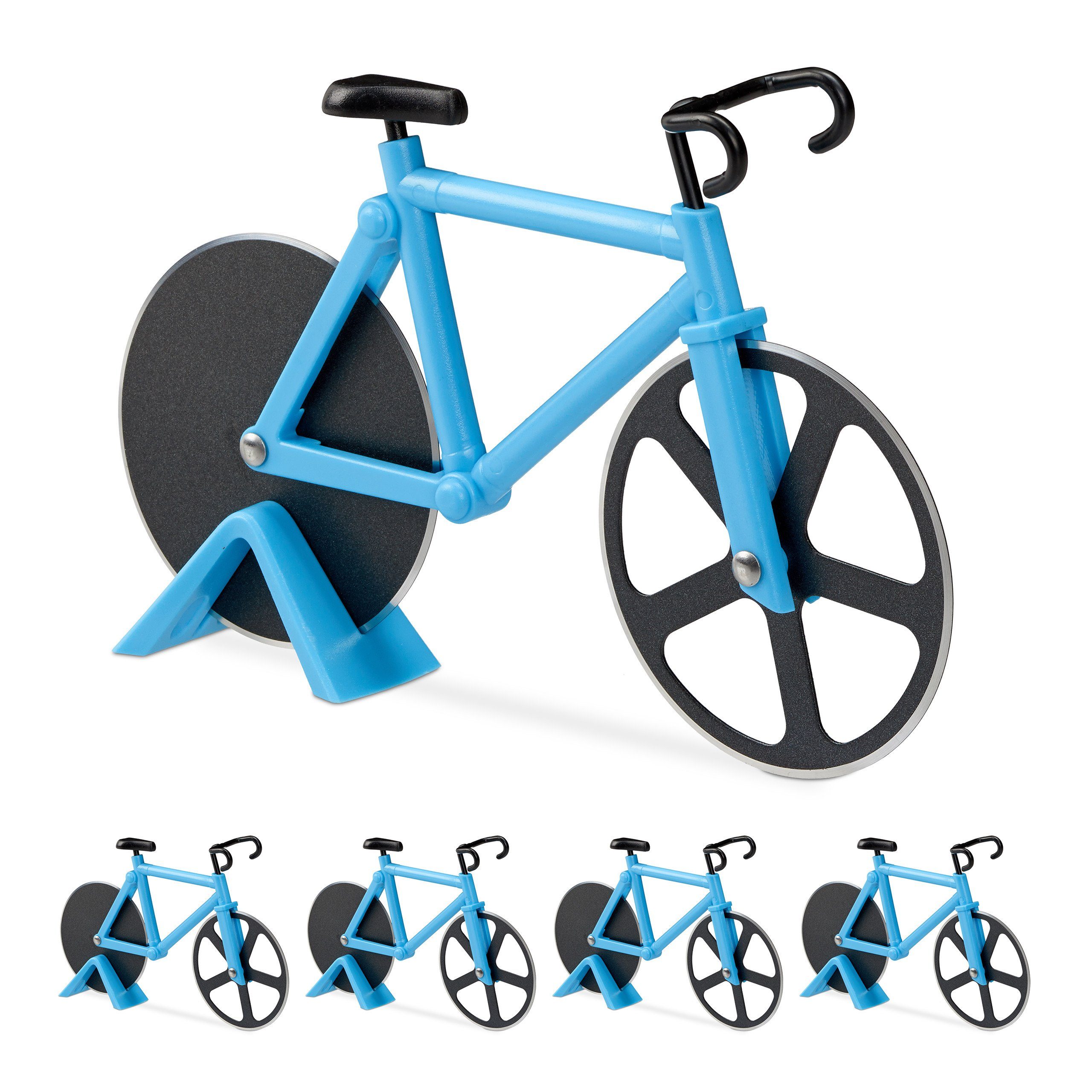 relaxdays Pizzaschneider »5 x Fahrrad Pizzaschneider blau« online kaufen |  OTTO