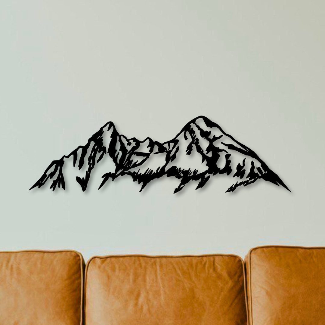 WoodFriends Wandbild aus Holz Watzmann Berge Holzschild zum Aufkleben Bergl günstig online kaufen