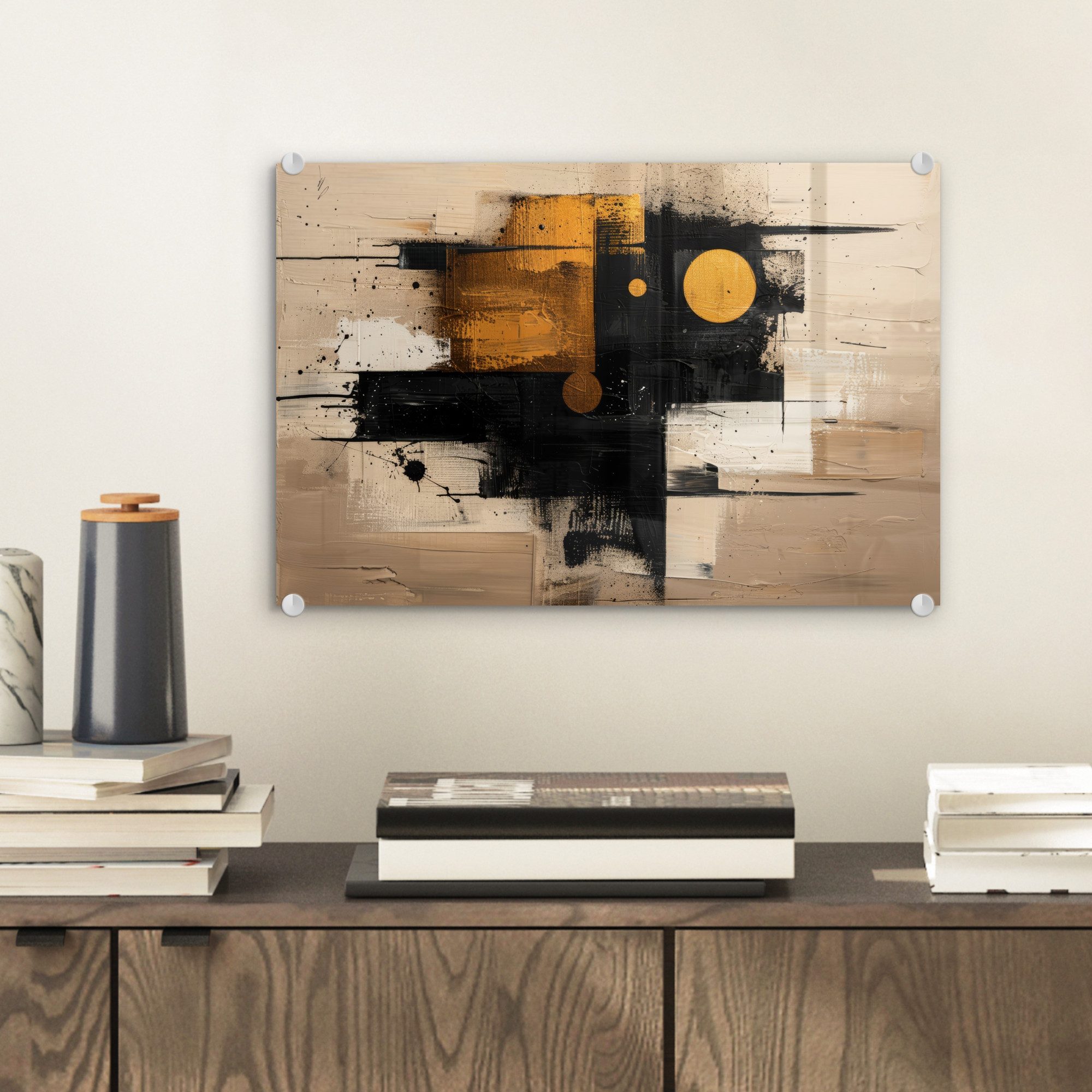 MuchoWow Acrylglasbild Abstrakt - Schwarz - günstig online kaufen