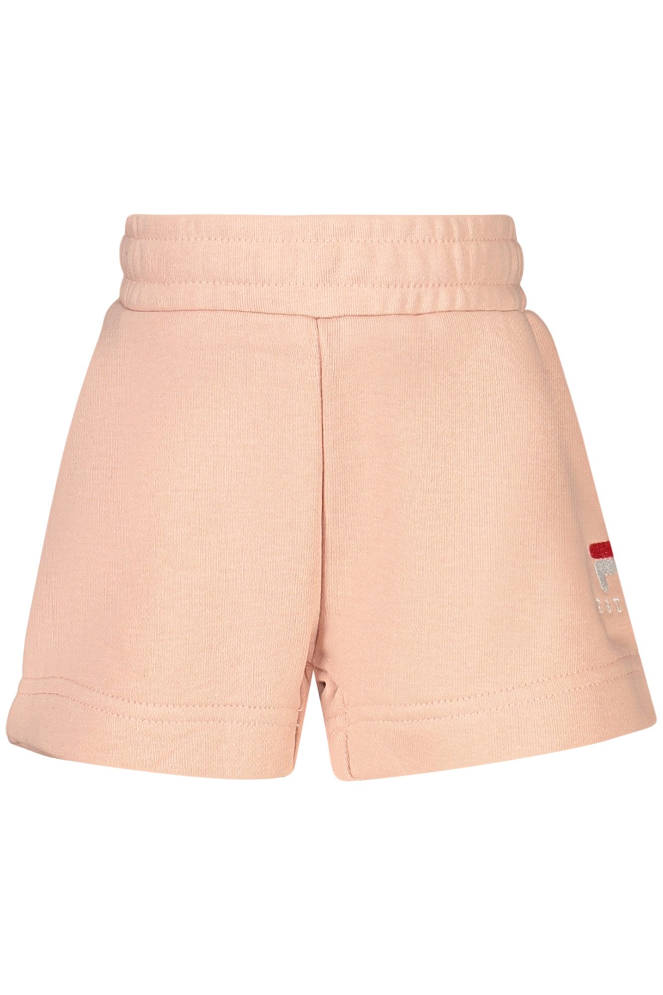 Fila 5-Pocket-Hose Rosa Mädchenshorts mit Stickerei, elastischer Bund aus Bio-Baumwolle