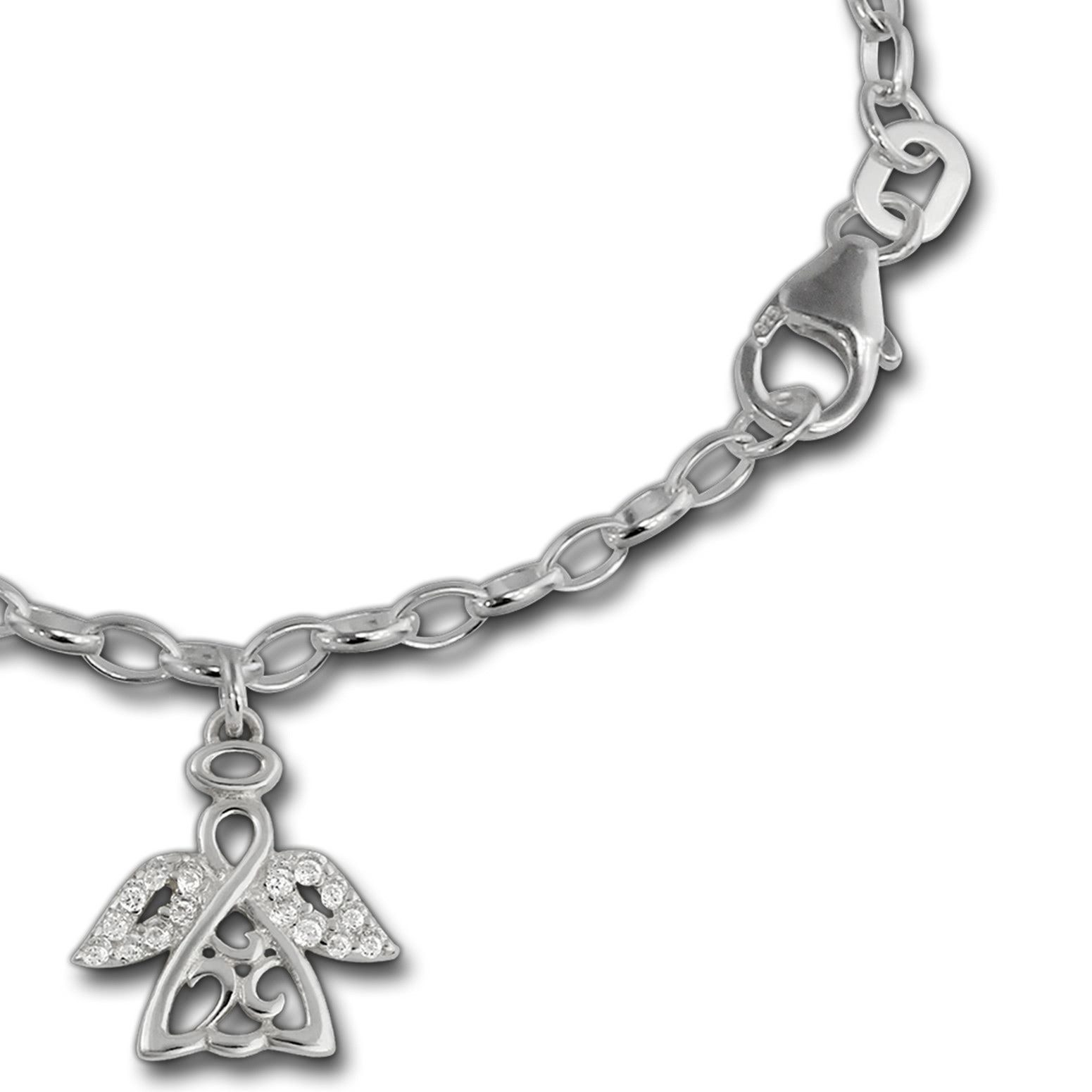 SilberDream Silberarmband SilberDream Armband weiß Arm-Schmuck für (Armband), Kinder Armband (Engel) ca. 16cm, 925 Sterling Silber, Farbe: weiß