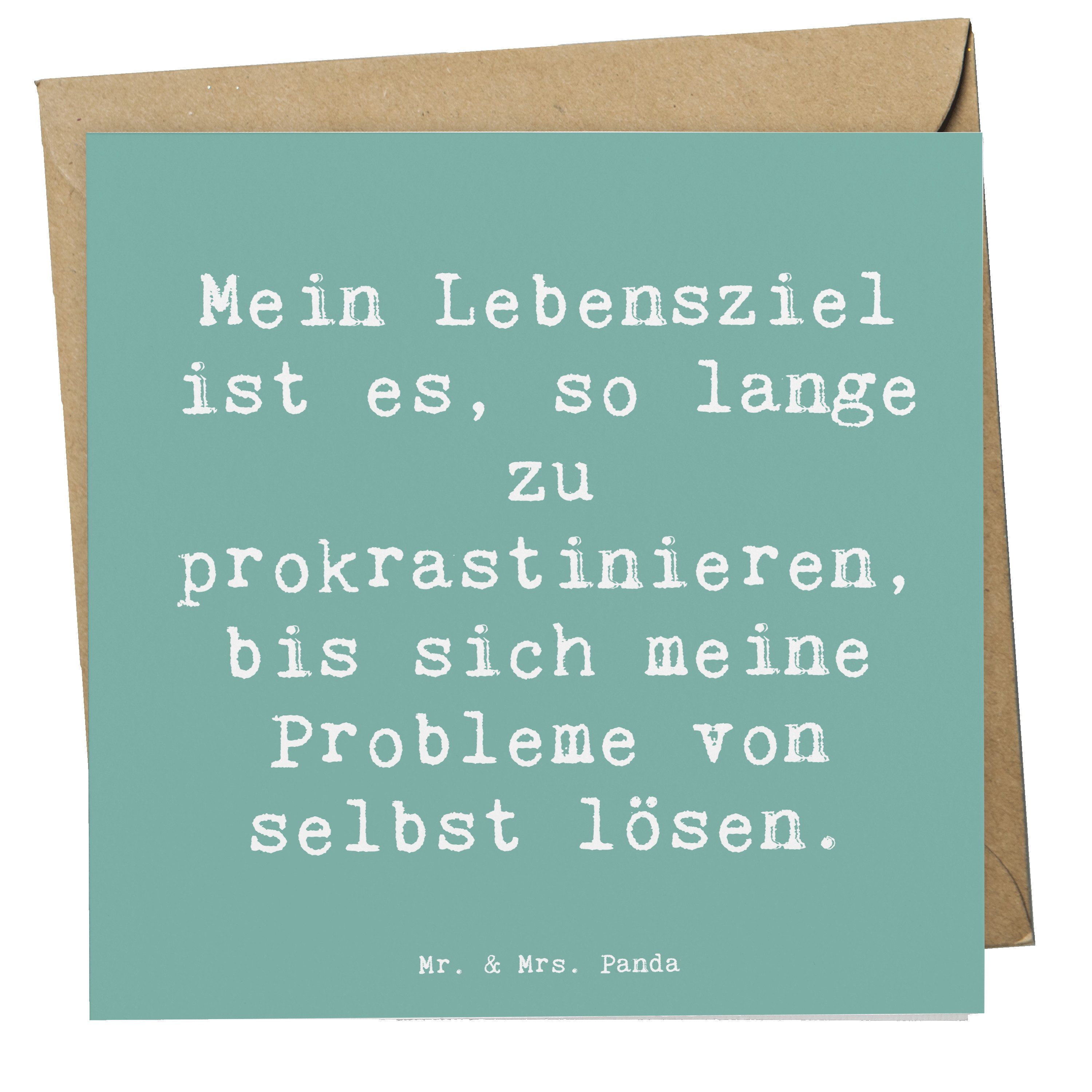 Grußkarte Lebensziele Prokrastination - Meeresbrise - Geschenk, lachen, Einladu