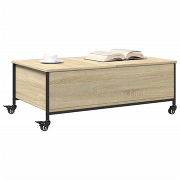 vidaXL Couchtisch Couchtisch mit Rollen Sonoma-Eiche 91x55x34 cm Holzwerkstoff (1-St)