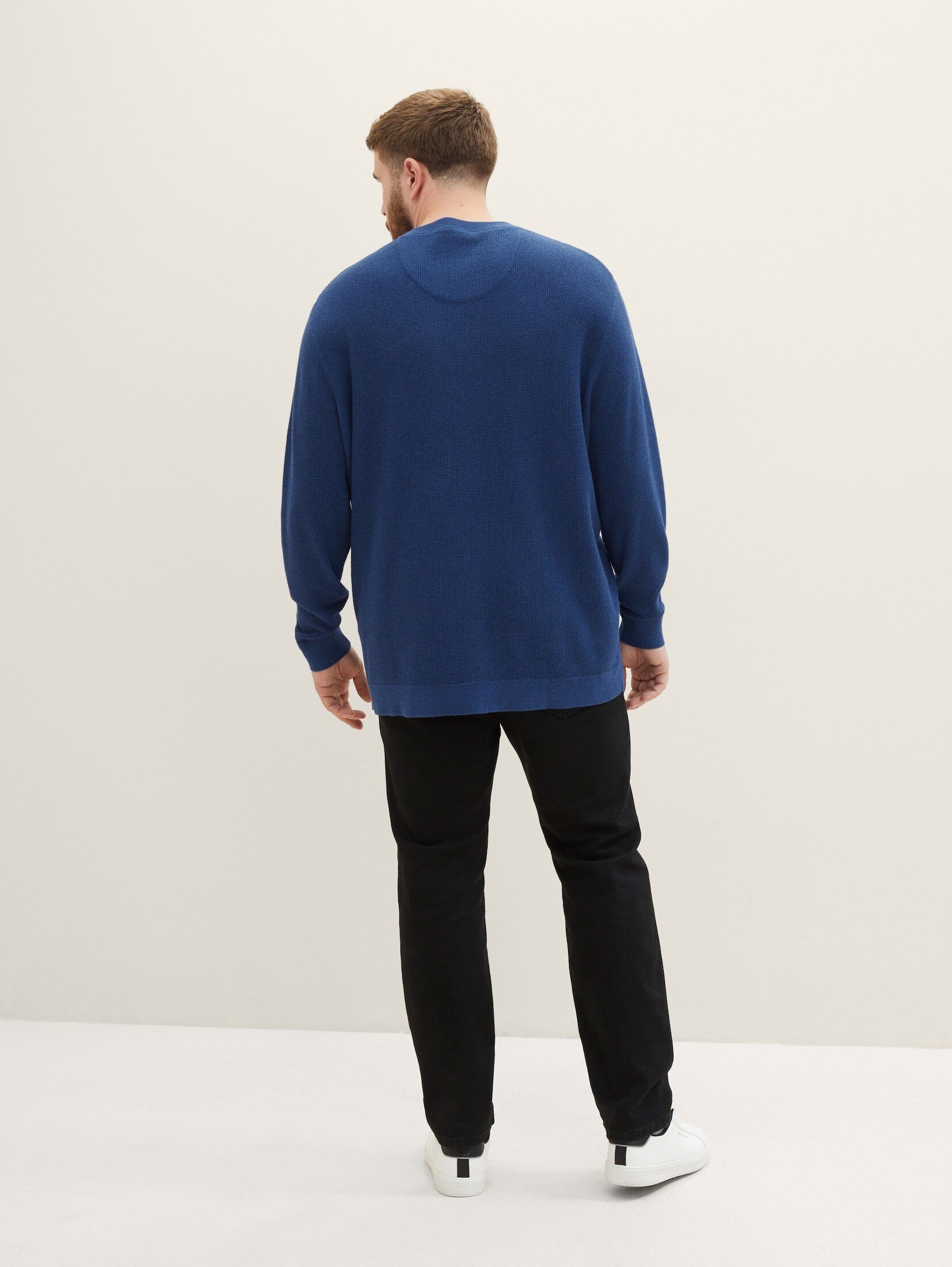 Strickpullover blue hockey - in TAILOR PLUS Strickpullover dark TOM Optik Melange melange Plus