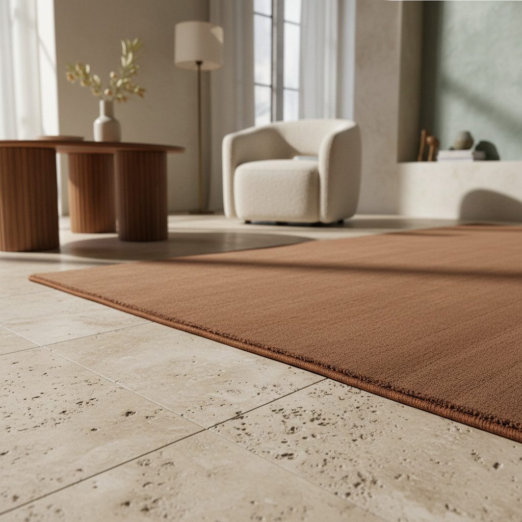 KADIMA DESIGN Teppich Kurzflor Uni-Farbe Microfaser Antirutsch Wohnzimmer waschbar Teppich, Läufer, Höhe: 7 mm, Maschinenwäsche, Rücken aus Anti-rutsch, Gekettelt, 60x110cm