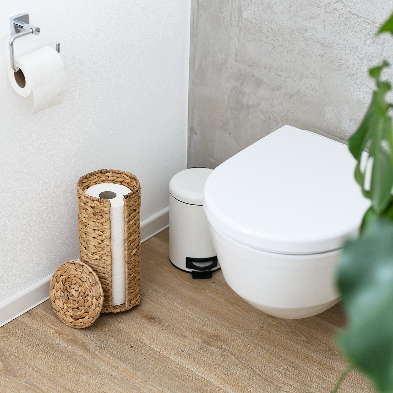 HMF Toilettenpapierhalter Toilettenpapier Aufbewahrung geflochten aus Wasse günstig online kaufen
