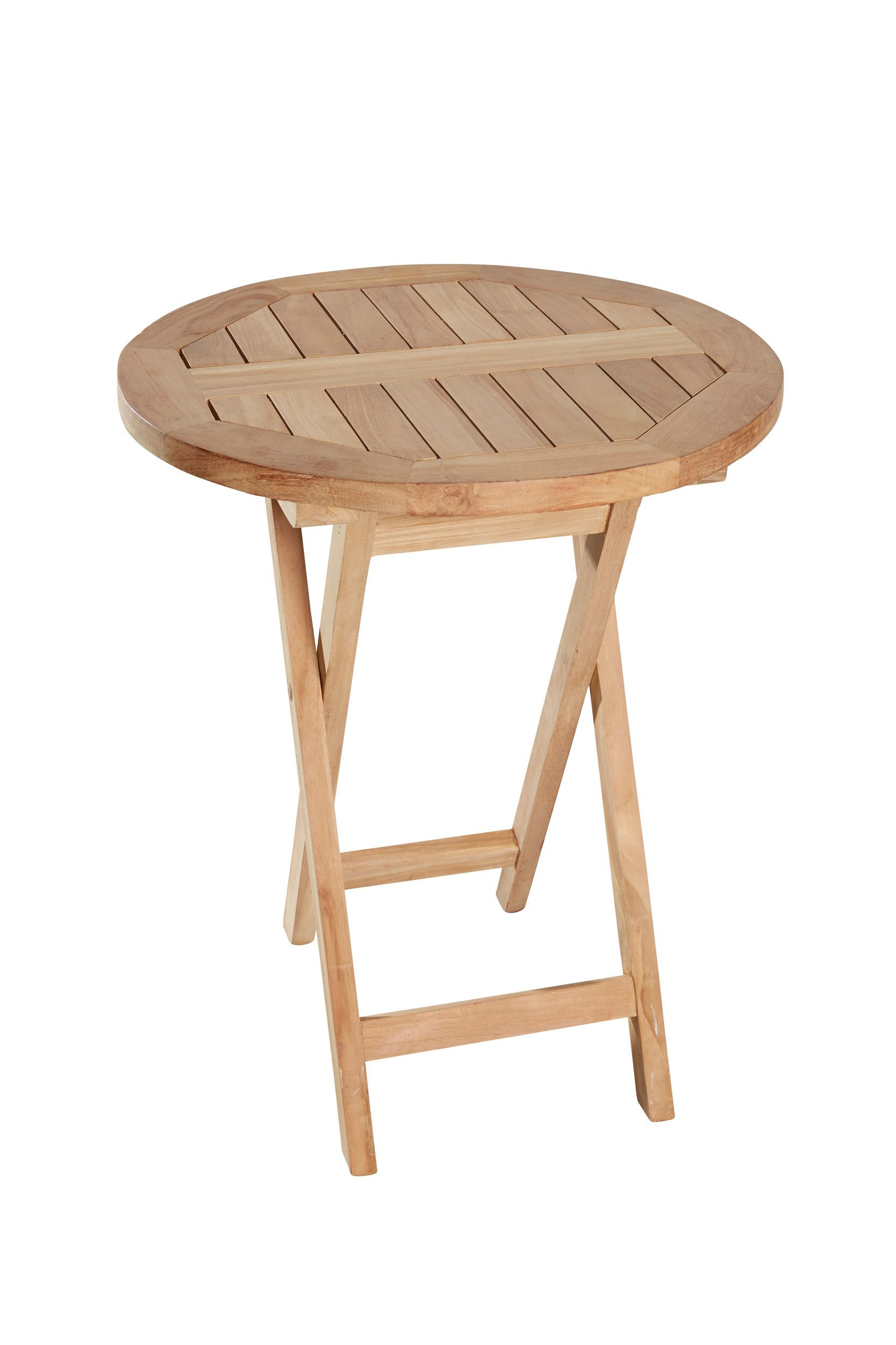 LC Garden Gartentisch »Riva« Teak Klapptisch Gartentisch Beistelltisch rund ?70x75cm