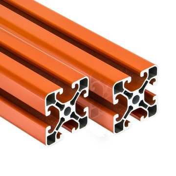 SCHMIDT systemprofile Profil 400 mm Aluminium Profil 40x40 mm Nut 8 Orange 4040