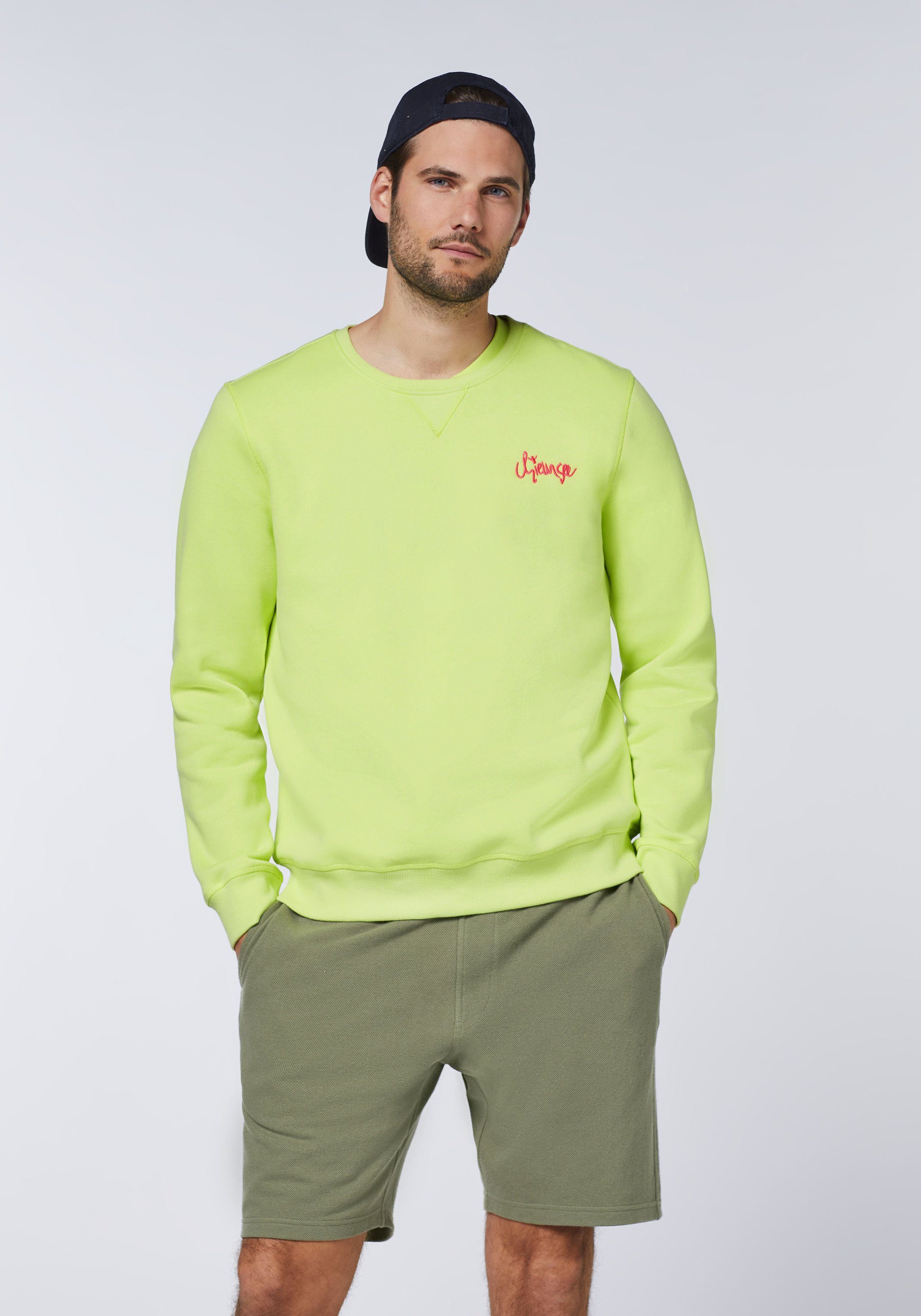 Sweatshirt aus Sharp Baumwollmix mit Chiemsee Logo-Print Sweatshirt 13-0535 1 Green