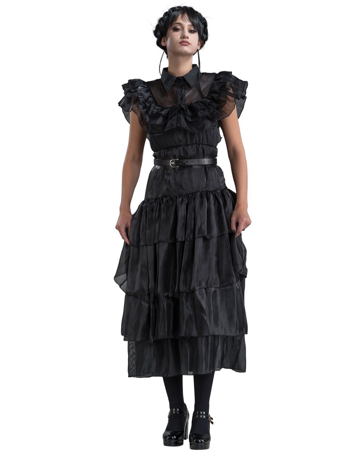 CHAKS Hexen-Kostüm Kostüm 'Wednesday' für Damen, Ballkleid Rabenball günstig online kaufen