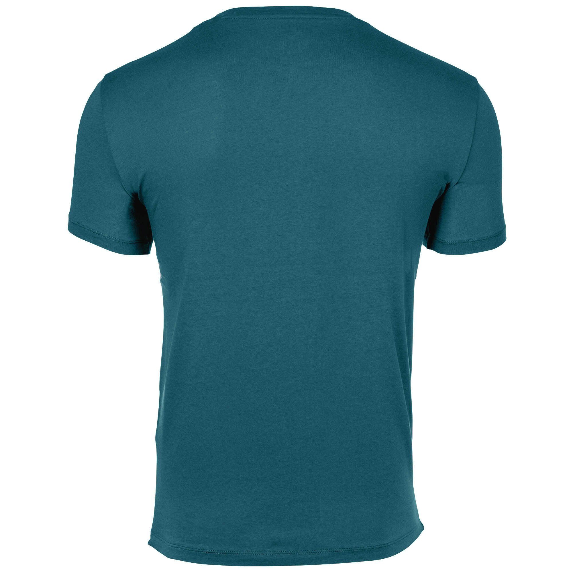 Cotton Schriftzug, EXCHANGE - ARMANI Blue) T-Shirt Petrol Herren Rundhals, T-Shirt (Legion
