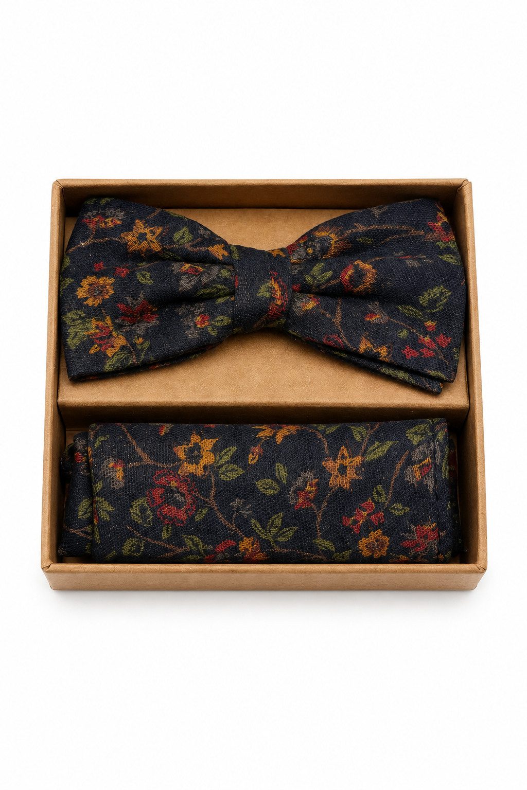 Prince Bowtie Fliege - Set Fliege Einsteckt - Baumwollfliege floral Herren Fliege