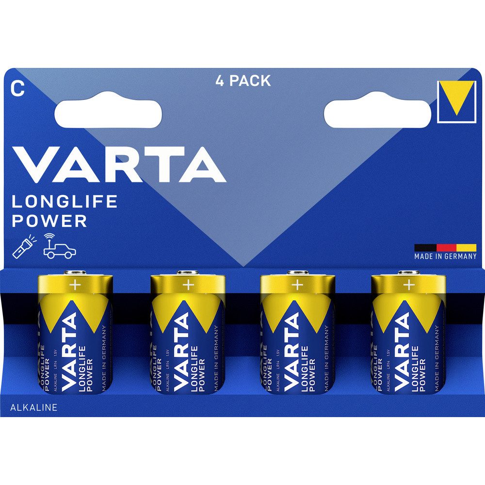 VARTA Varta VARTA Longlife Power C Blister 4 Baby (C)-Batterie Alkali-Mangan Batterie