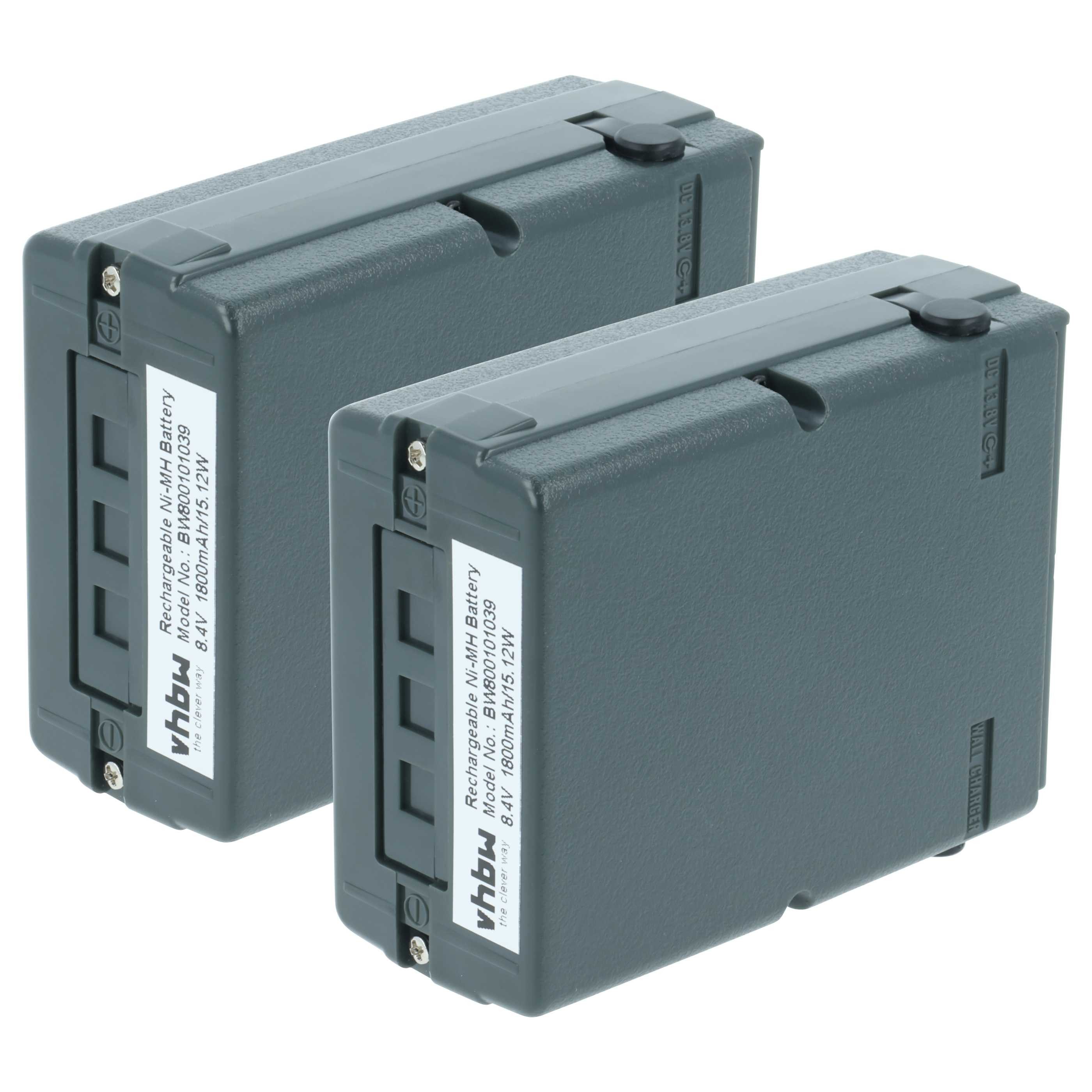 vhbw passend für Icom IC-02GAT, HTX-404, HTX-202, IC-2GAT, IC-2AT, IC-12GAT Akku Akku NiMH 1800 mAh (8,4 V, 2 St), Leistungsfähige Austausch-Akkus für Ihr Funkgerät, Walkie-Talkie
