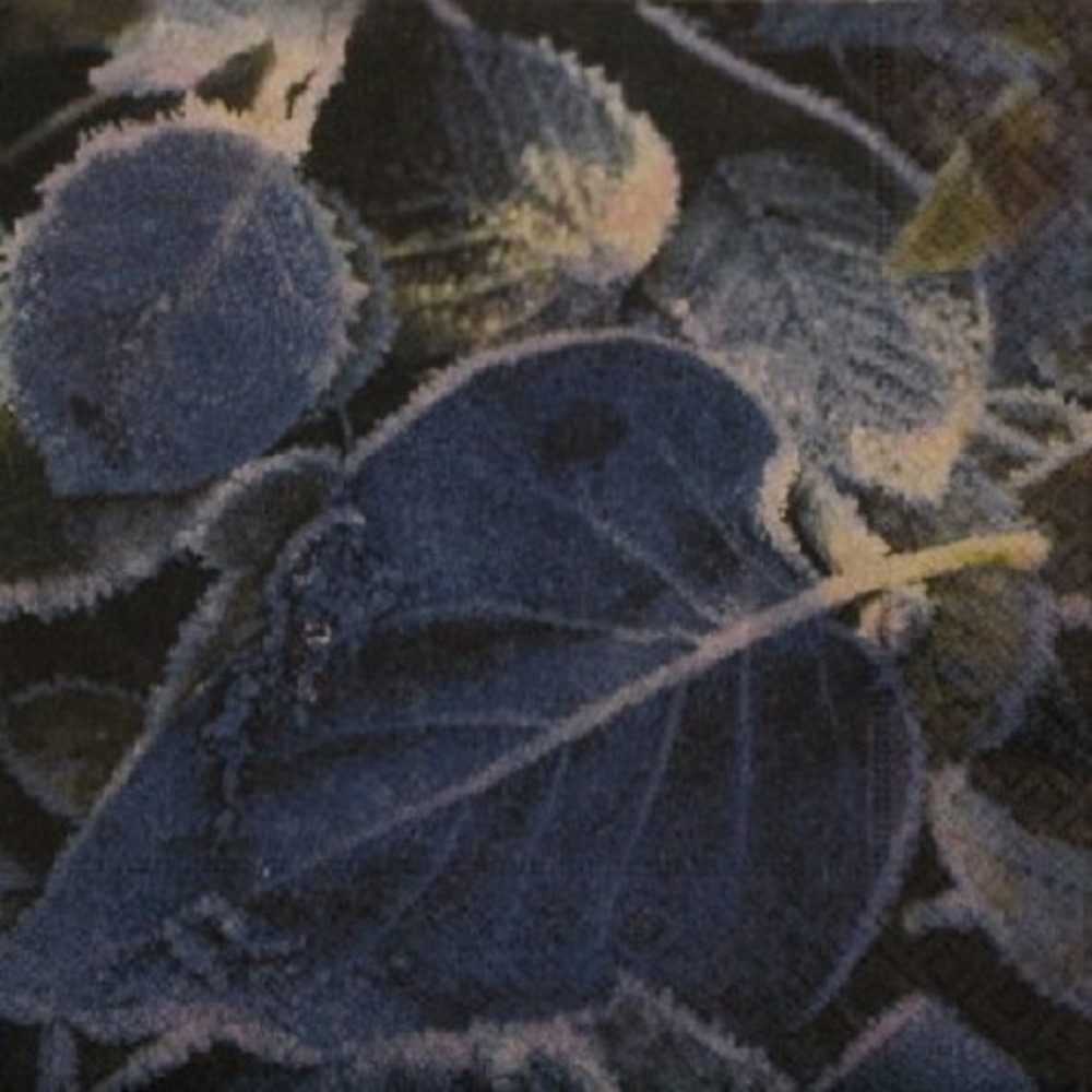 Paper+Design Papierserviette 20 LUNCH SERVIETTEN 33x33cm. BLÄTTER BLAU