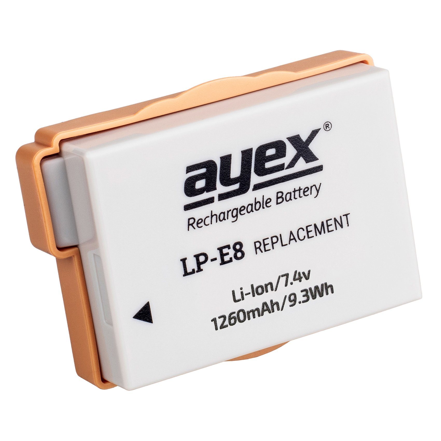 ayex LP-E8 Li-Ion-Akku für z.B. für Canon EOS Leistungsstark langlebig Kamera-Akku
