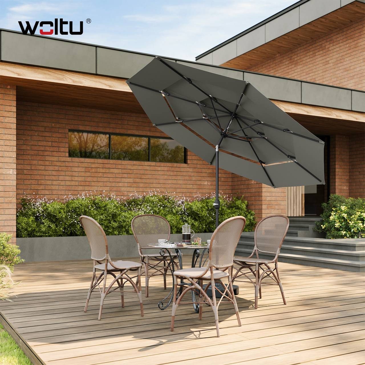 Woltu Sonnenschirm, UV-Schutz Strandsonnenschirm UPF 50+, günstig online kaufen