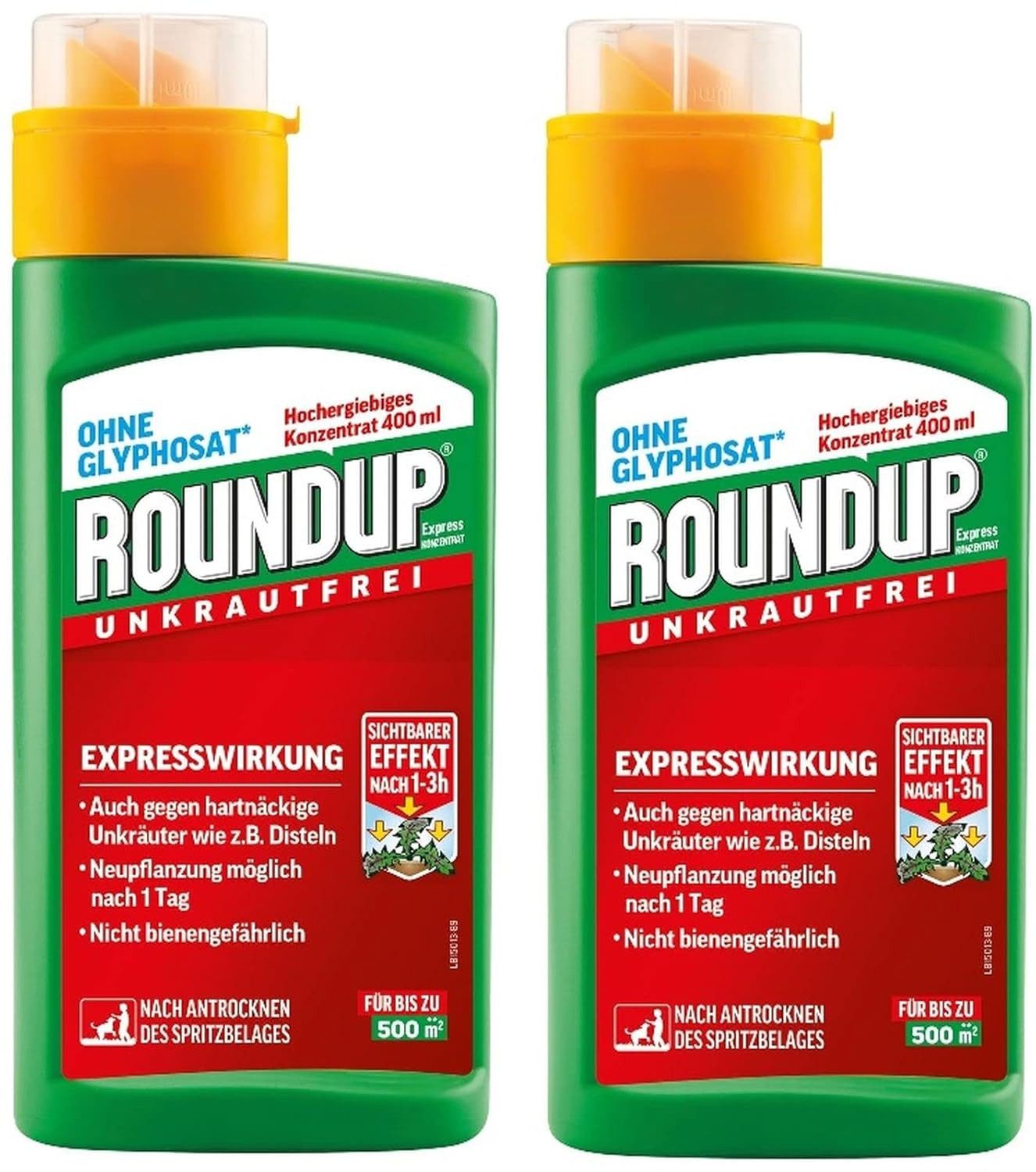 Unkrautbekämpfungsmittel Roundup Express Konzentrat 400 ml Unkrautfrei Unkrautvernichter