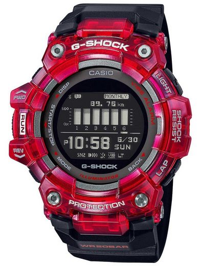 CASIO Digitaluhr »G-Shock G-Squad Digitaluhr Bluetooth Schwarz/Rot«