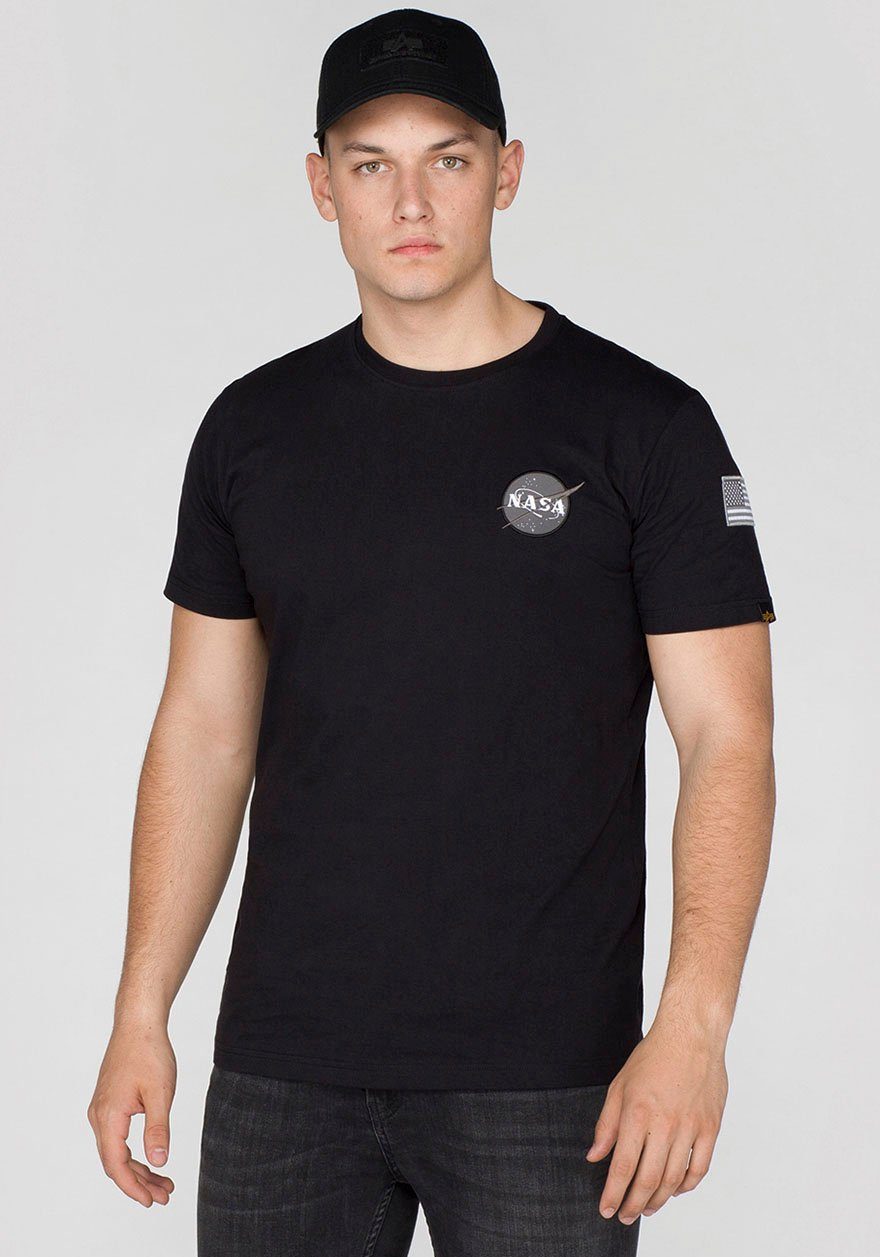 Weitere Preissenkungen! Alpha Industries schwarz T Shuttle Space Rundhalsshirt