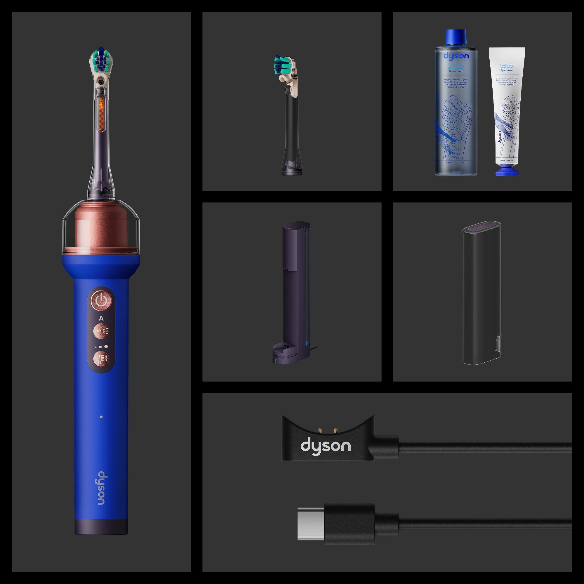 DYSON Elektrische Zahnbürste Dyson CameraJet™, Aufsteckbürsten: 2 St., Integrierte Kamera mit Gap Optical Targeting – Bild 4 von 5
