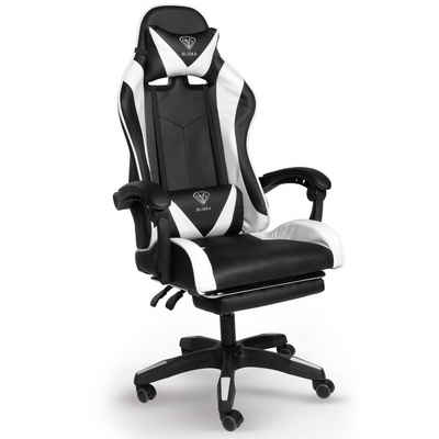 TRISENS Chefsessel Spartak (1 Stück), Gaming Stuhl mit Fußstütze Bürostuhl im ergonomischen Racing-Design