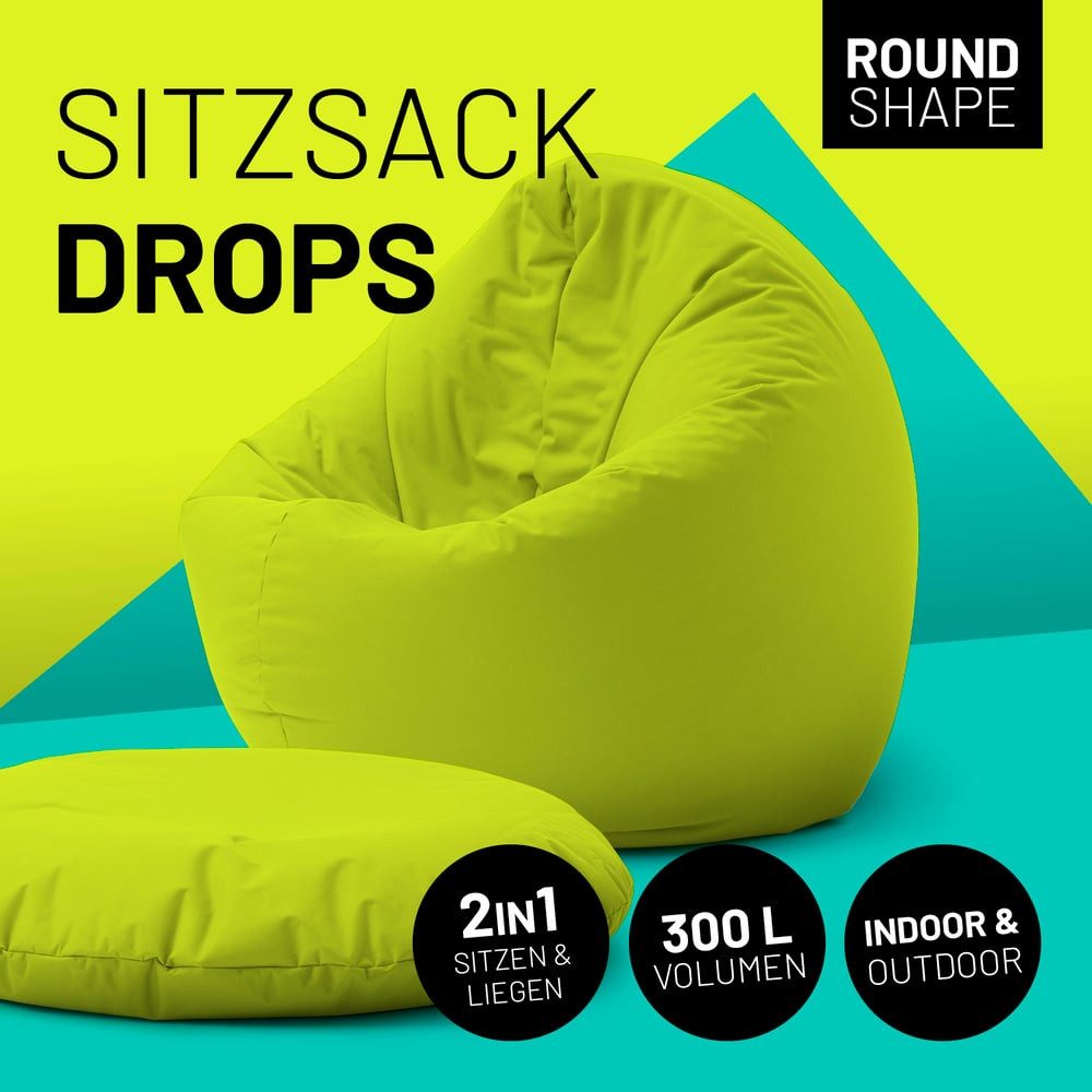 Lumaland Sitzsack In-& Outdoor Sitzkissen Bean günstig online kaufen