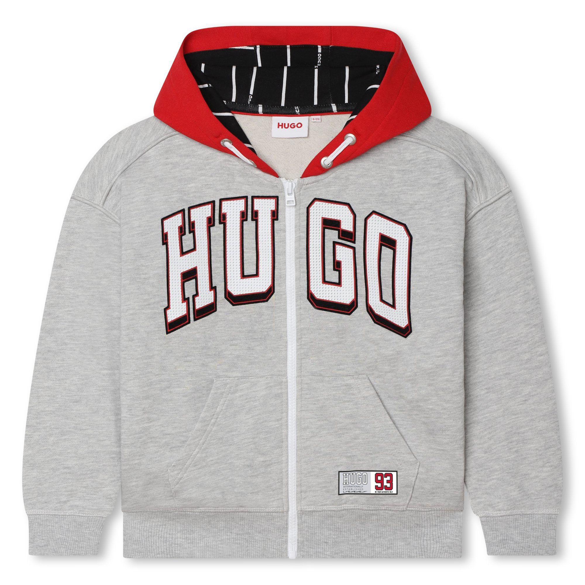 HUGO Kapuzensweatjacke Hugo Kids Sweatjacke mit Kapuze und Logo, Gr. 8-16 Jahre