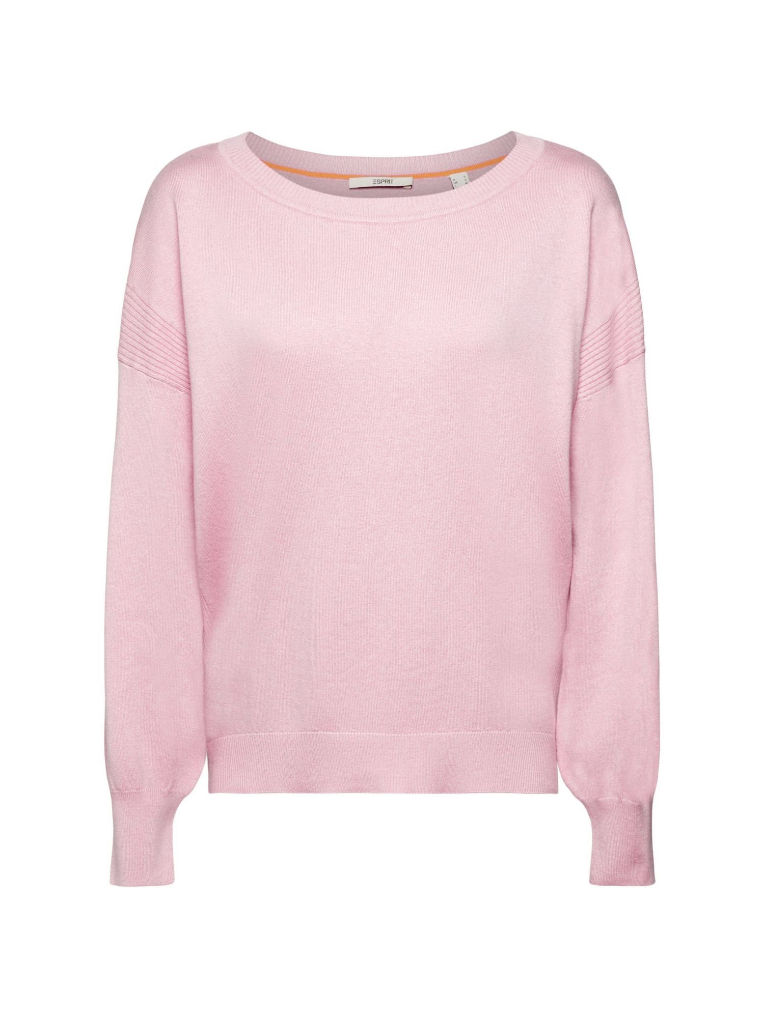 Esprit Rundhalspullover Strickpullover im Loose Fit LIGHT PINK