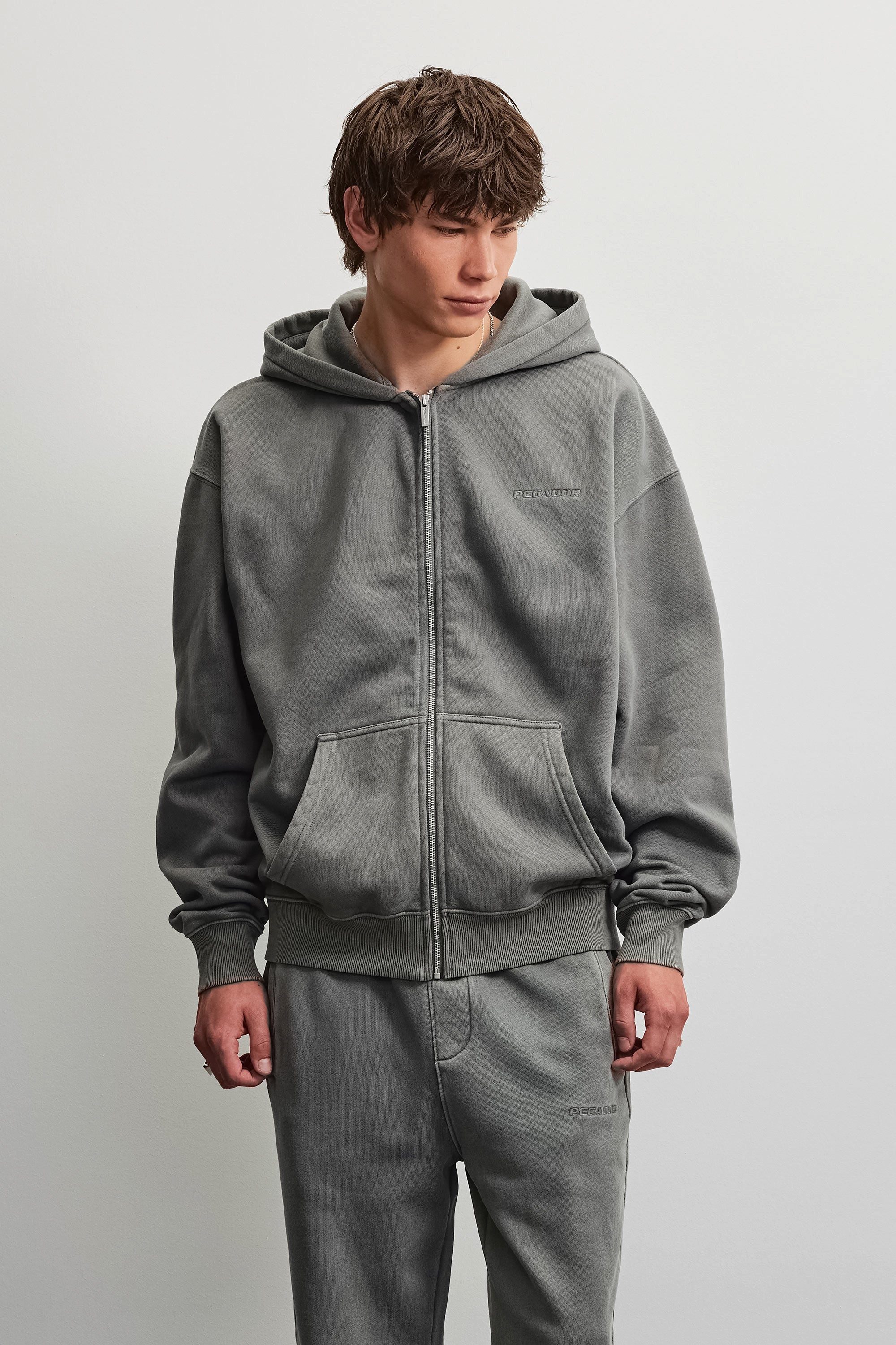 PEGADOR Kapuzensweatjacke Logo Oversized Sweat Jacket Baumwollmischung, oversize