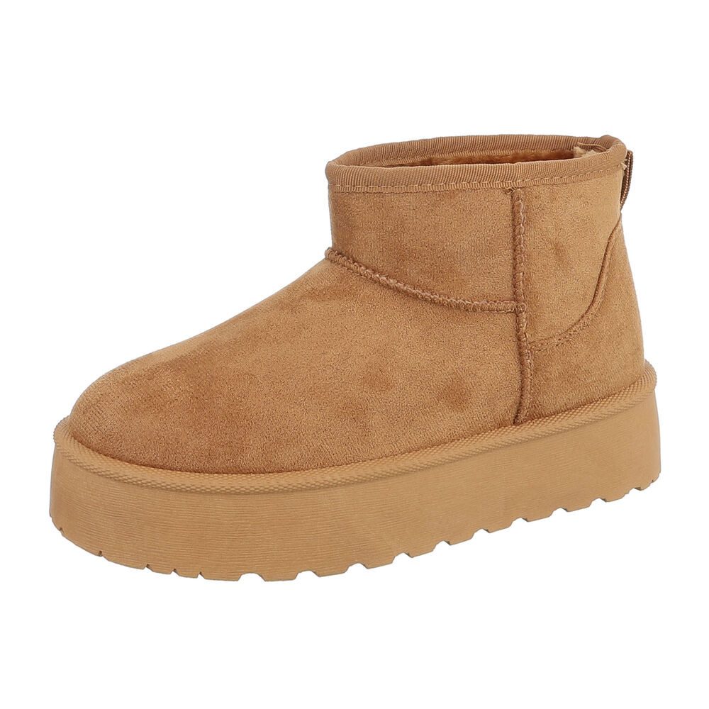 Ital-Design Kinder Snowboots Freizeit Stiefelette (87124594) Flach Stiefeletten in Camel