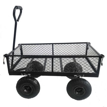 Tongtong Sackkarre Wagon Cart Gartenkarren den Transport von Brennholz (schwarz)