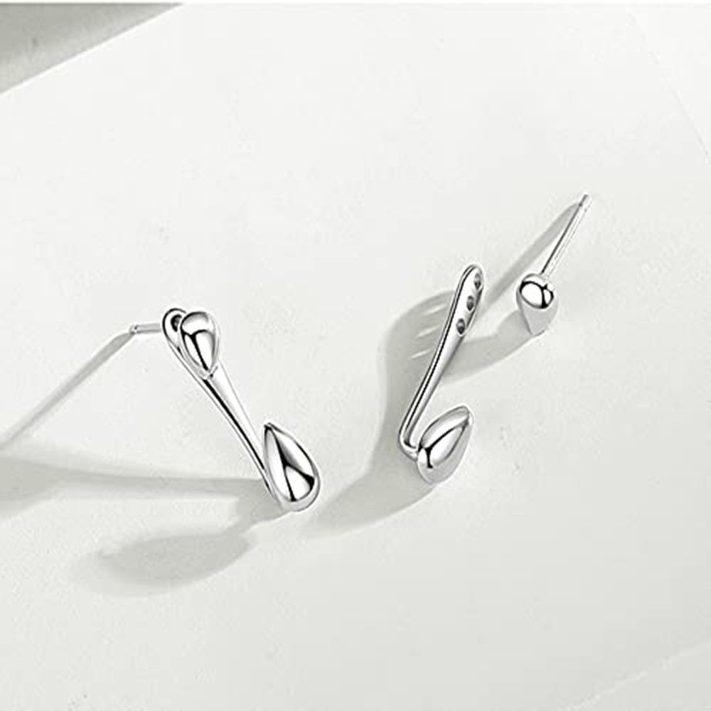 POCHUMIDUU Paar Ohrhänger Tropfenohrringe mit Schutzsilber + verkupfertes Geschenke und Mädchen s925 Silberstift doppeltem Verwendungszweck Frauen), für (2-tlg