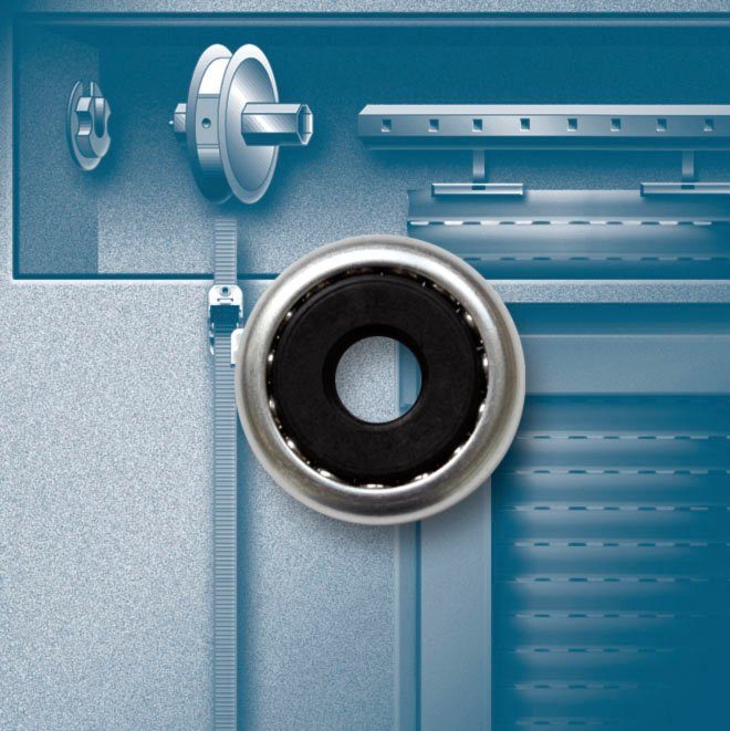 SCHELLENBERG Kugellager Maxi, für Achtkantwellen mit 60 mm Durchmesser (Set, 2-St), unterstützt die Leichtgängigkeit eines Rollladens