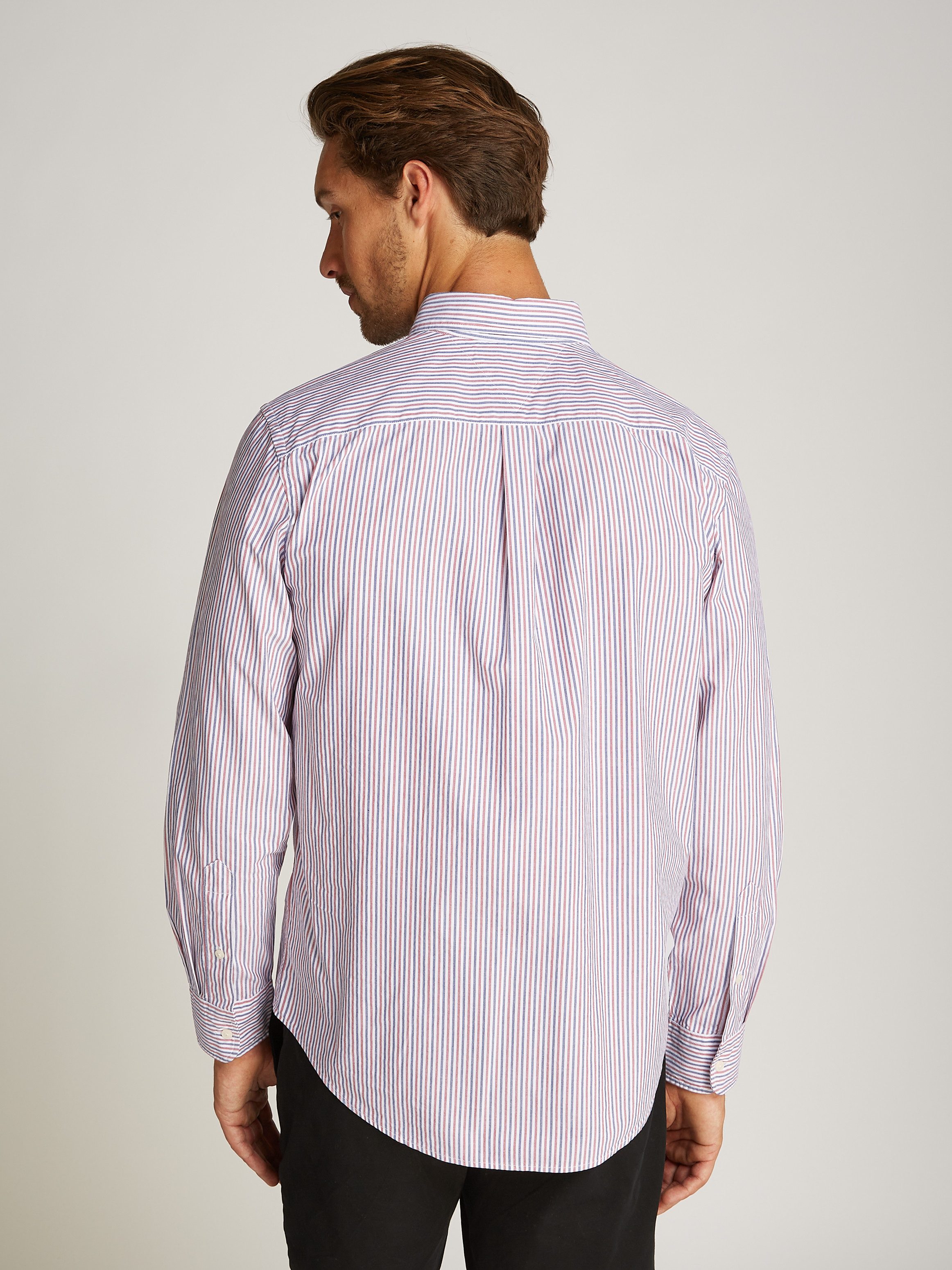 Tommy Hilfiger Langarmhemd FLEX POPLIN CLASSIC STP RF SHIRT mit Sreifenmust günstig online kaufen