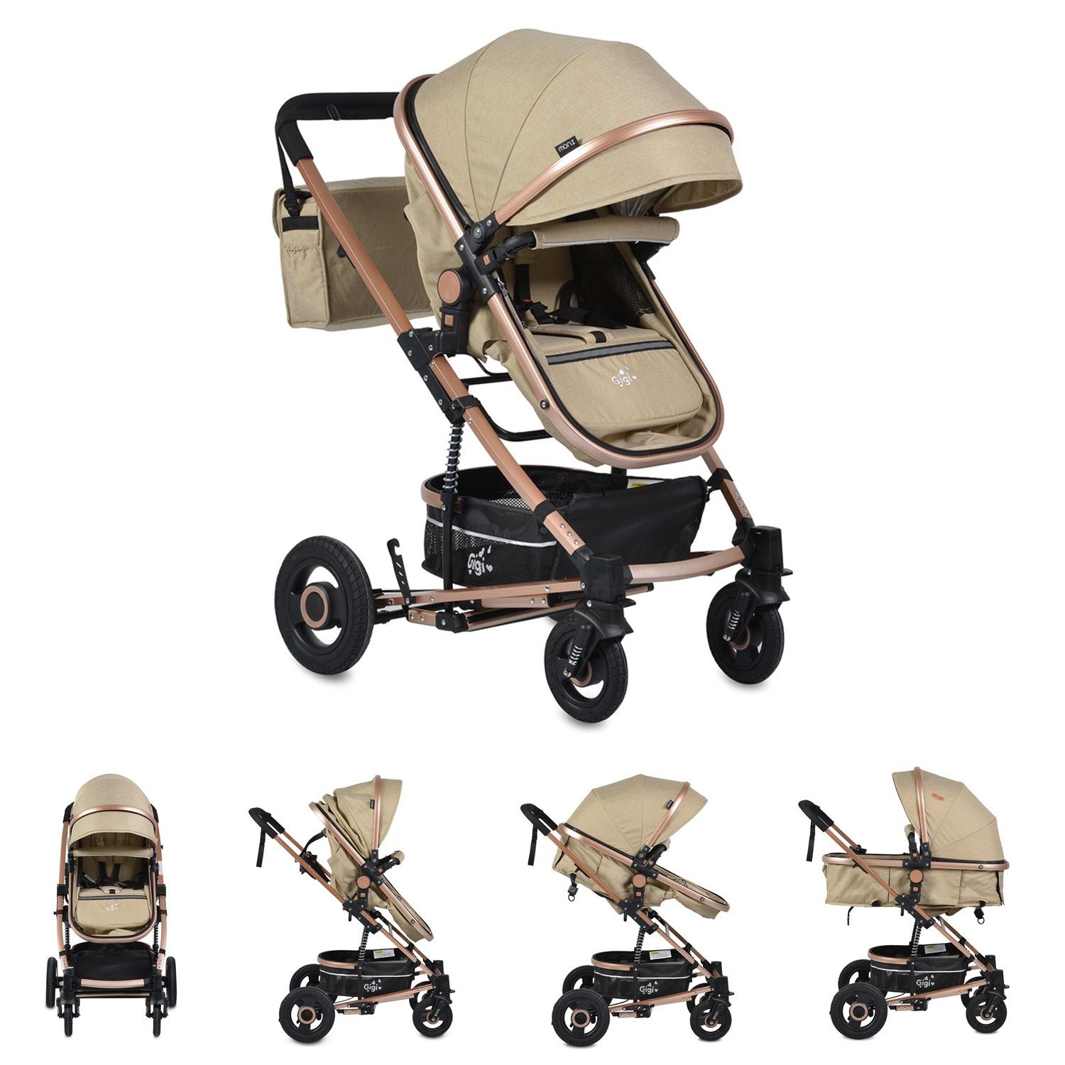 Kombi-Kinderwagen Kinderwagen Gigi umbaubar