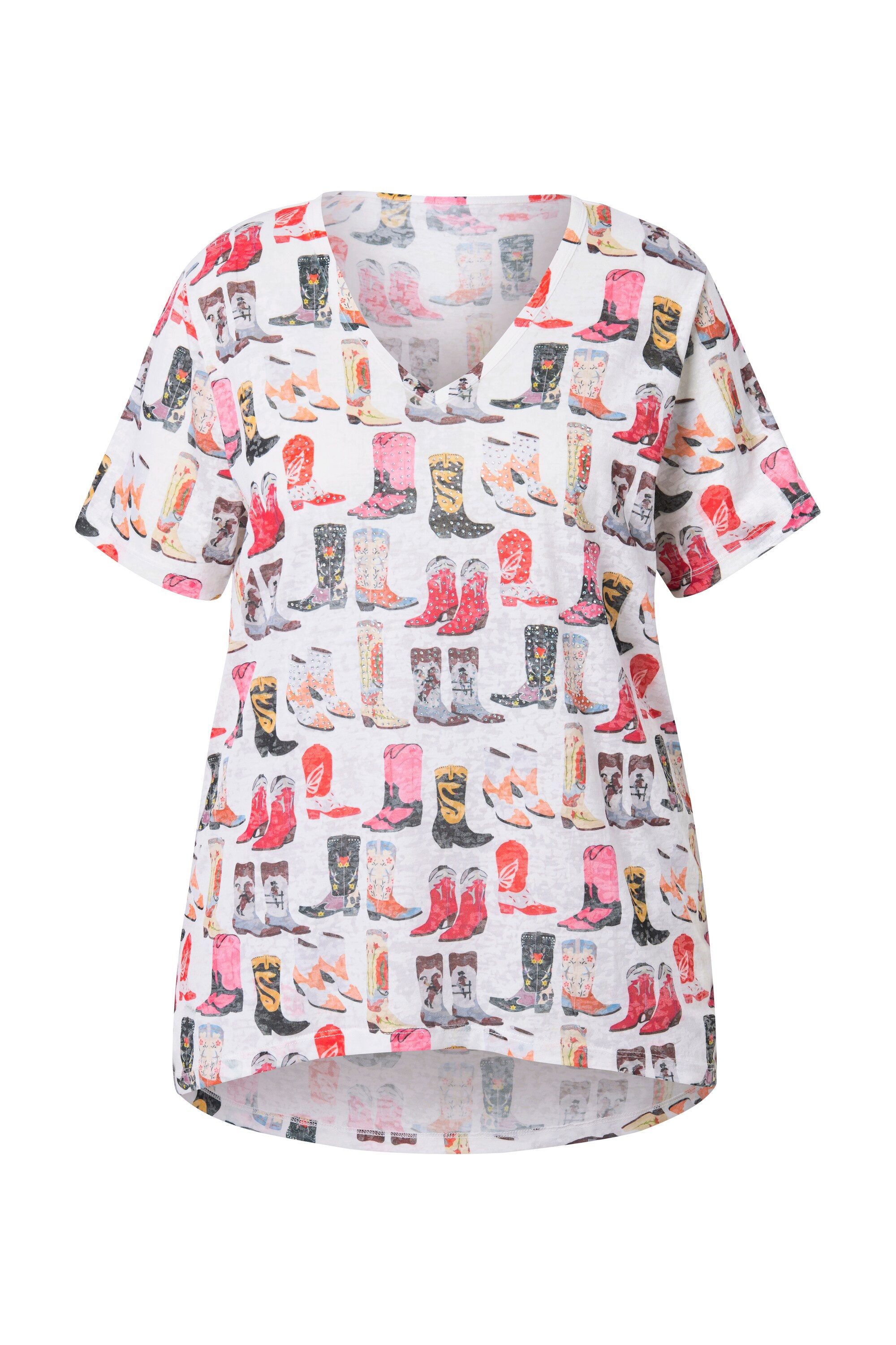 T-Shirt T-Shirt A-Linie Cowboystiefel