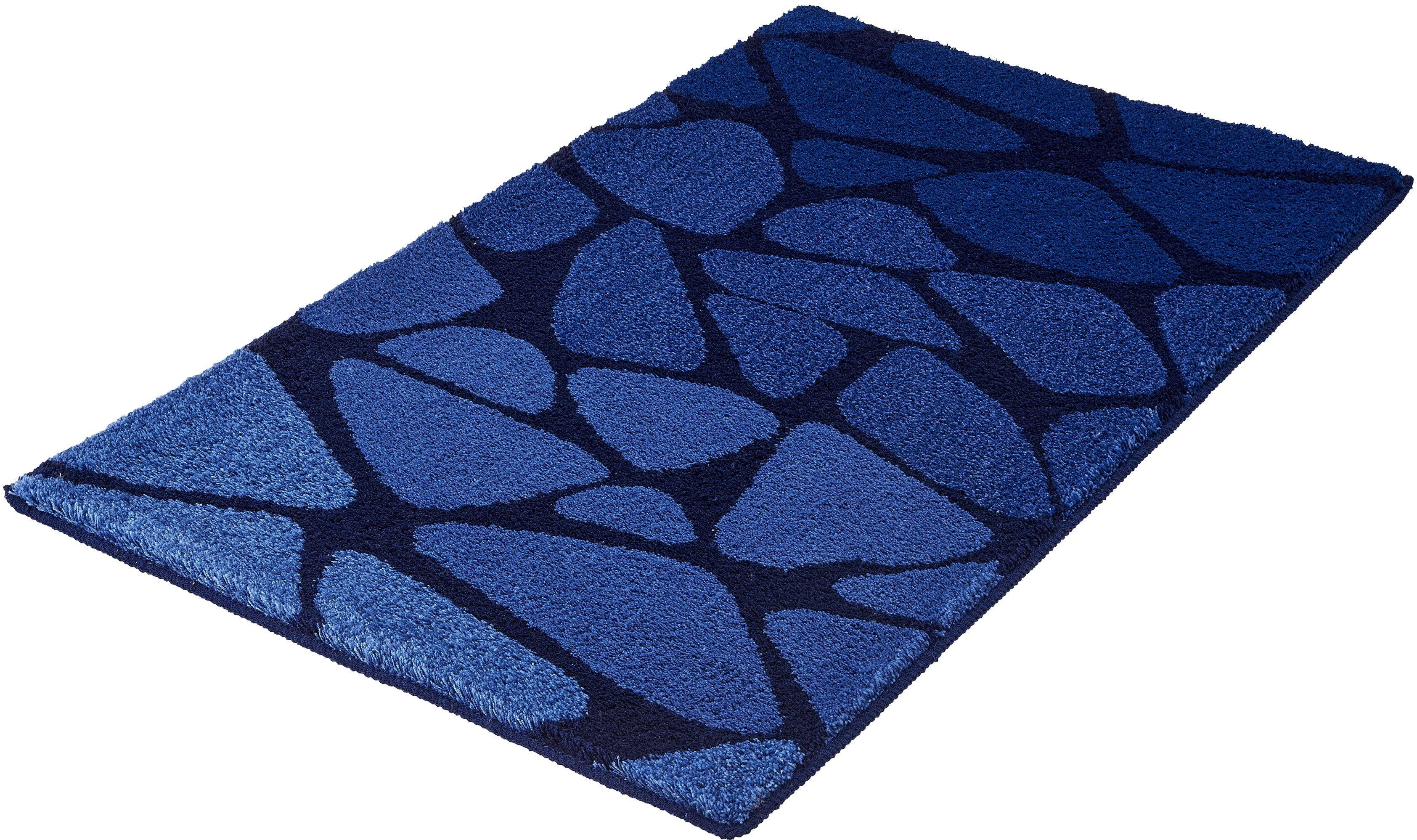 Kleine Wolke Badematte Inspire, Badvorleger, Badezimmer Teppich, Höhe 15 mm, rutschhemmend beschichtet, fußbodenheizungsgeeignet, Kunstfaser, quadratisch, Badteppich, Stein Optik, waschbar