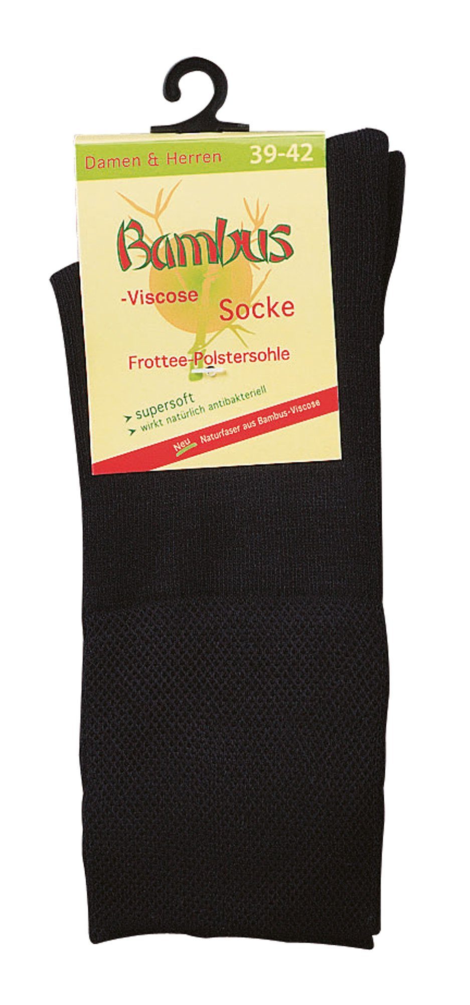 FussFreunde Komfortsocken Antiloch-Garantie und Paar mit Bambussocken 3 FROTTEEPOLSTERSOHLE