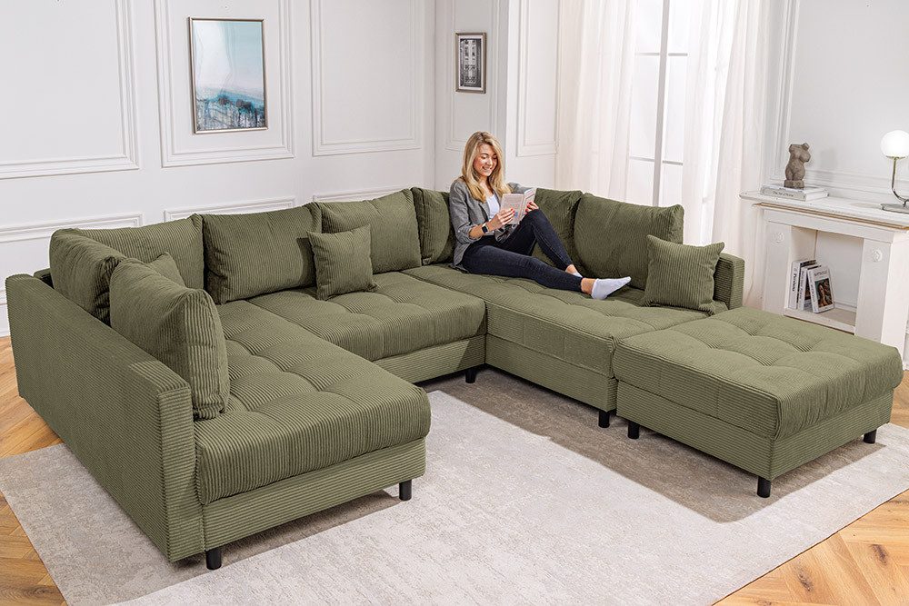 riess-ambiente Wohnlandschaft KENT 305cm grün / günstig online kaufen