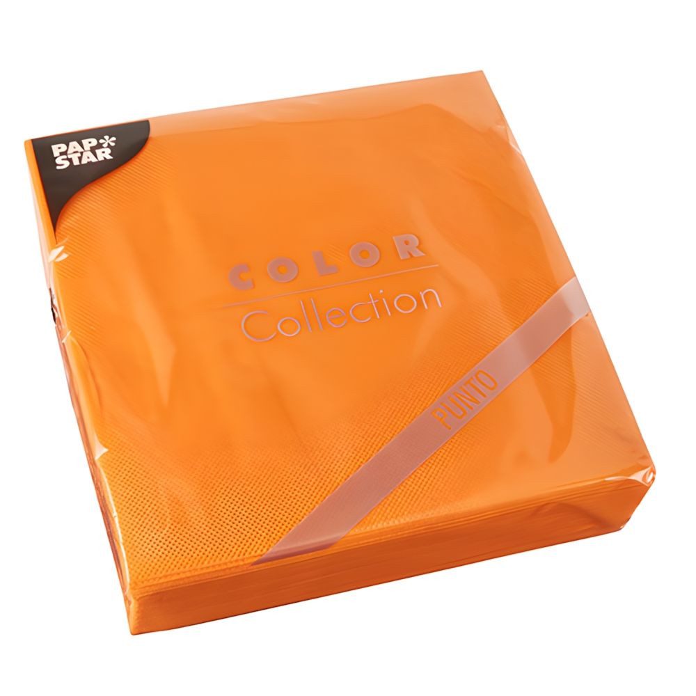 PAPSTAR Papierserviette 540 x 2-lagig PUNTO 1/4-Falz 38 cm x 38 cm nektarine mikrogeprägt