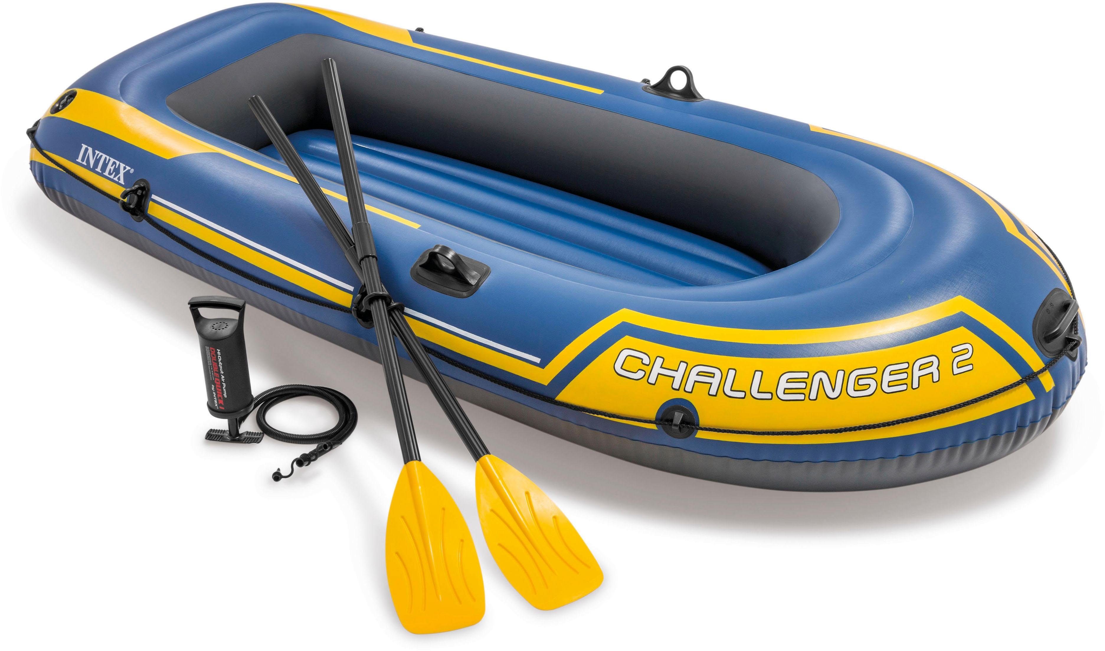 Intex Schlauchboot Challenger 2, (Set, -, mit 2 Paddeln und Luftpumpe)