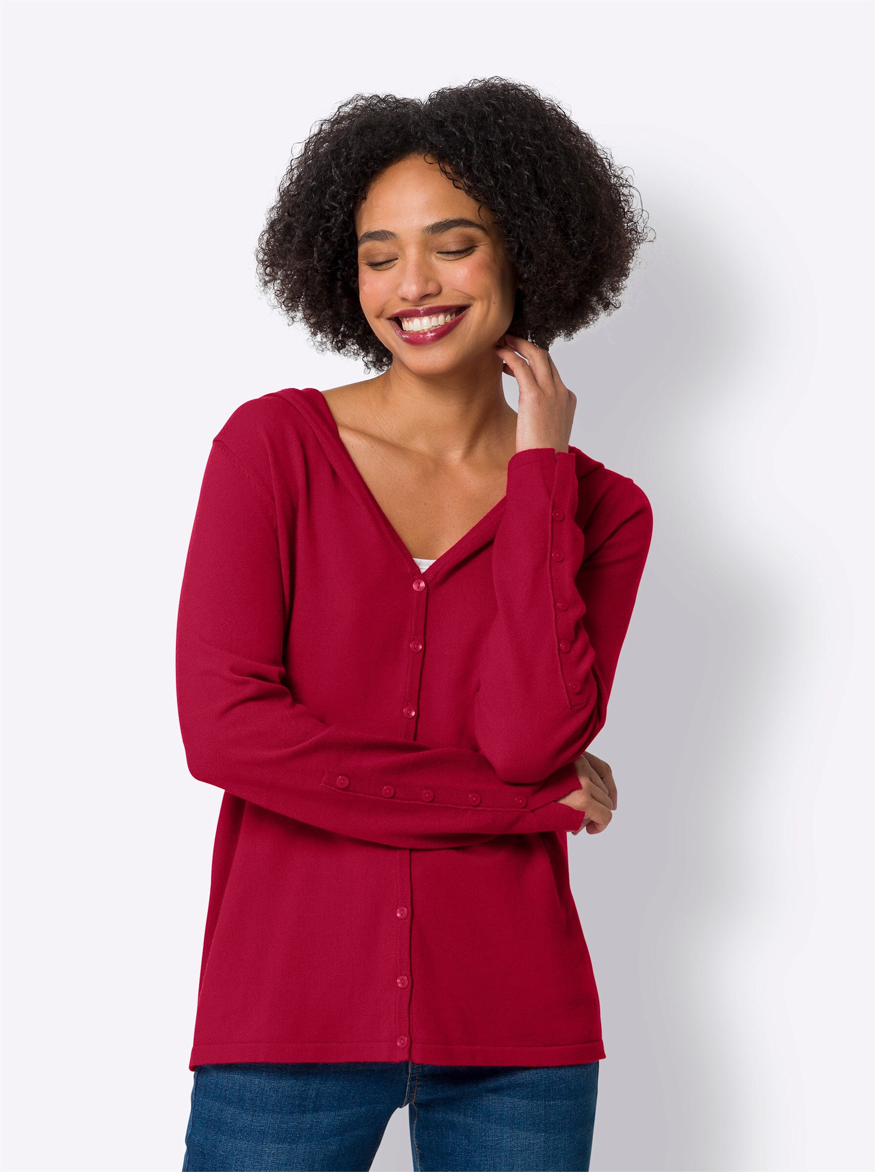 heine Strickjacke Kapuzenstrickjacke . günstig online kaufen